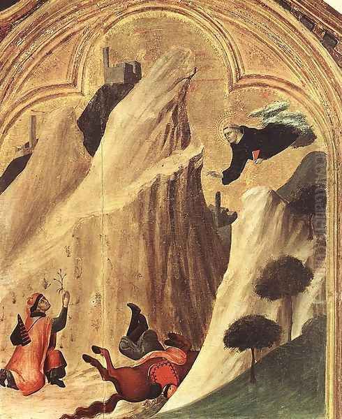 Blessed Agostino Novello Altarpiece (detail-3) 1324 Oil Painting by Louis de Silvestre