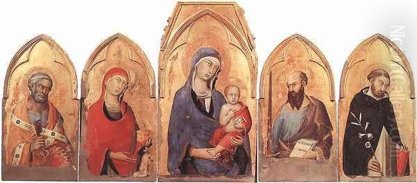 Orvieto Polyptych c. 1321 Oil Painting by Louis de Silvestre