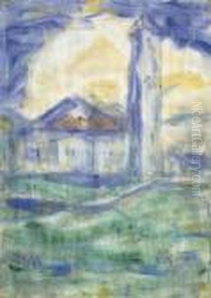 Kirche Im Tessin Oil Painting by Christian Rohlfs