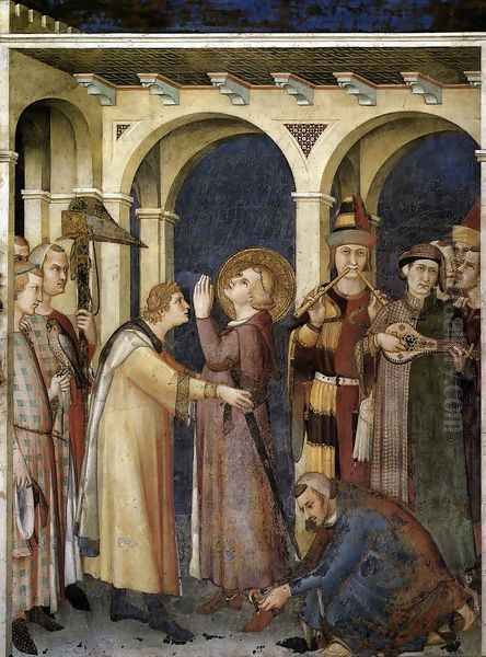 St. Martin is Knighted (scene 3) 1312-17 Oil Painting by Louis de Silvestre