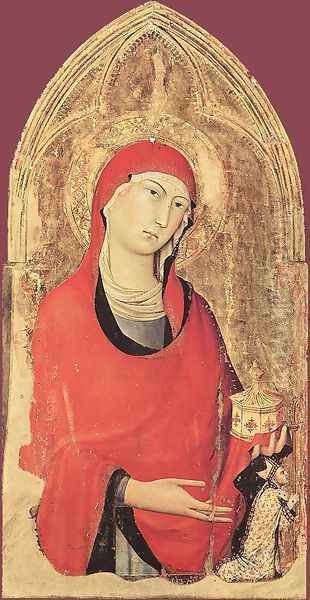 Orvieto Polyptych (detail-1) c. 1321 Oil Painting by Louis de Silvestre