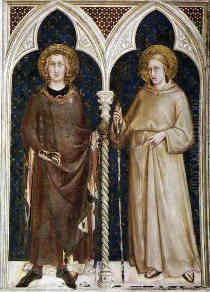 St Louis of France and St Louis of Toulouse 1317 Oil Painting by Louis de Silvestre