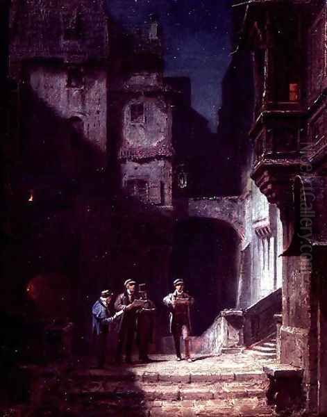 Serenade Oil Painting by Carl Spitzweg