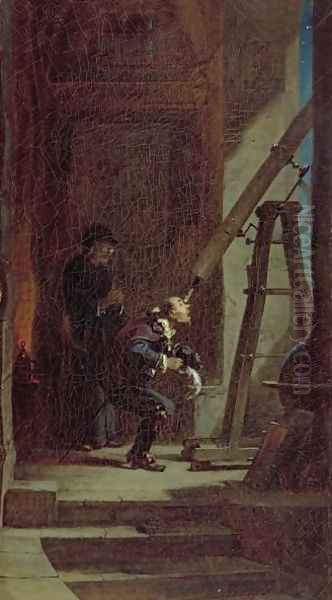 The Stargazer, c.1863 Oil Painting by Carl Spitzweg