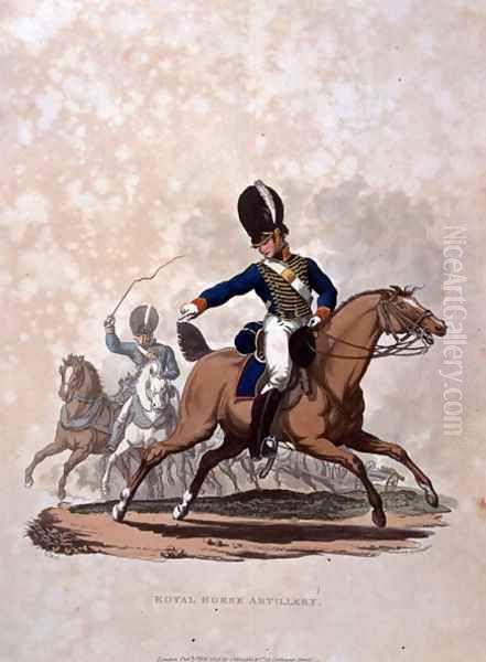 Royal Horse Artillery, from Costumes of the Army of the British Empire, according to the last regulations 1812, engraved by J.C. Stadler, published by Colnaghi and Co. 1812-15 Oil Painting by Charles Hamilton Smith