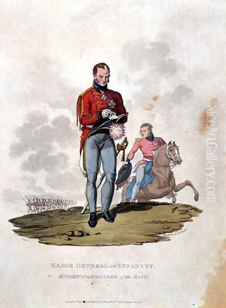 Major General of Infantry Knight Commander of the Bath, from Costumes of the Army of the British Empire, according to the last regulations 1812, engraved by J.C. Stadler, published by Colnaghi and Co. 1812-15 Oil Painting by Charles Hamilton Smith