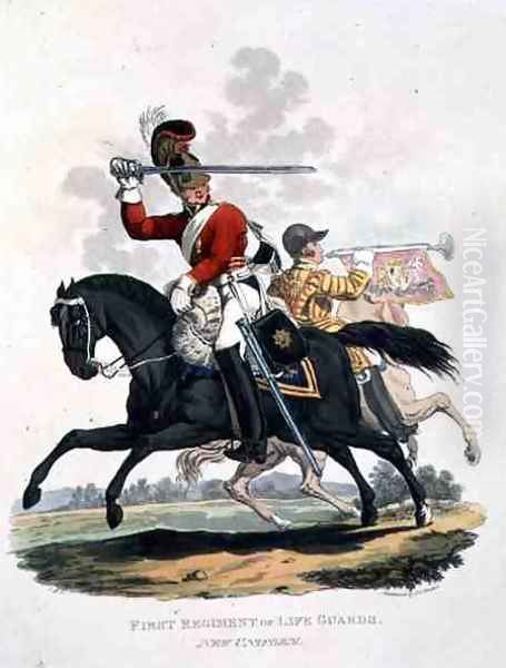 First Regiment of Life Guards, New Uniform, engraved by Joseph Constantine Stadler, 1815 Oil Painting by Charles Hamilton Smith