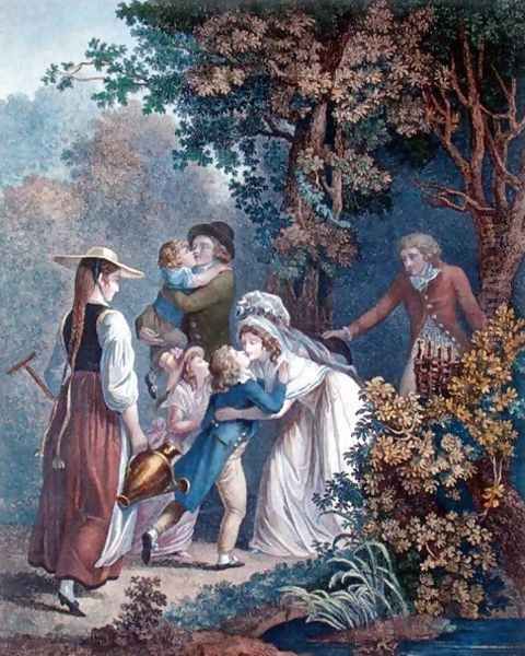 Elysium, engraved by Augustin Le Grand Oil Painting by Jean-Frederic Schall