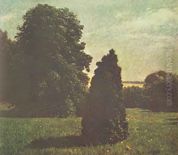 Chestnut Tree 1907 Oil Painting by Pal Merse Szinyei