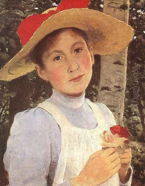 Rozsi Szinyei Merse, the Artists Daughter 1897 Oil Painting by Pal Merse Szinyei