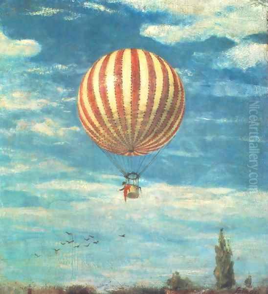 Ballon 1882 Oil Painting by Pal Merse Szinyei