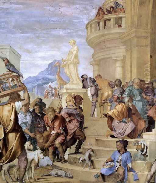 Triumph of Caesar (detail) 1520 Oil Painting by Andrea Del Sarto