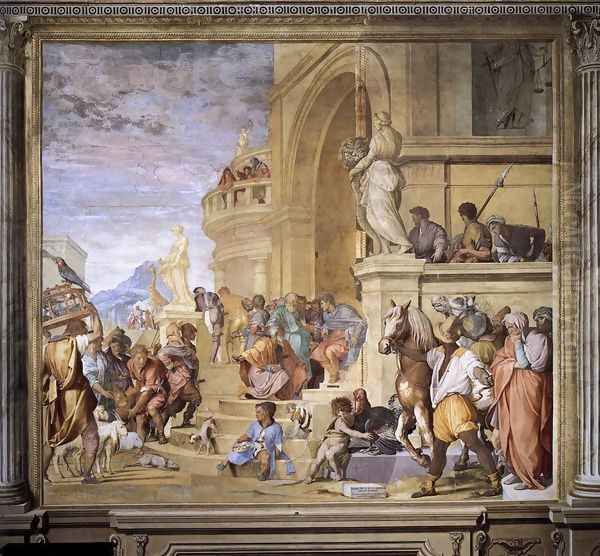 Triumph of Caesar 1520 Oil Painting by Andrea Del Sarto