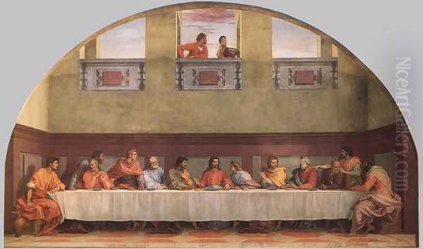 The Last Supper 1520 Oil Painting by Andrea Del Sarto