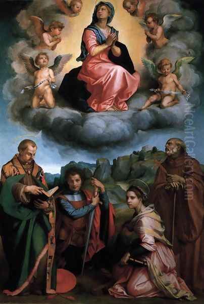 Virgin with Four Saints 1530 Oil Painting by Andrea Del Sarto