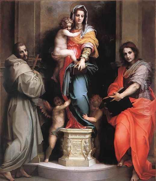 Madonna of the Harpies 1517 Oil Painting by Andrea Del Sarto