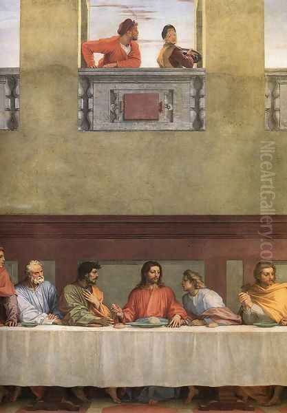 The Last Supper (detail 1) 1520 Oil Painting by Andrea Del Sarto