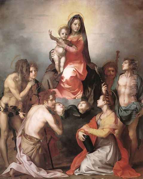 Madonna In Glory And Saints Oil Painting by Andrea Del Sarto