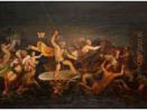 Il Trionfo Di Nettuno Oil Painting by Giulio Romano