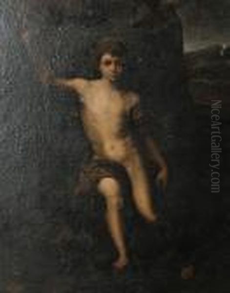 Saint John The Baptist In The Wilderness Oil Painting by Giulio Romano