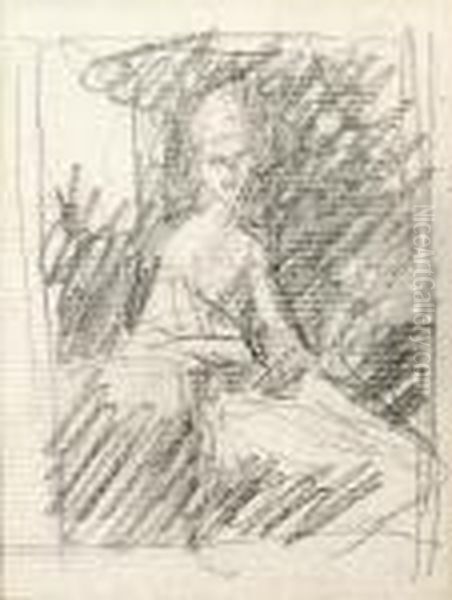 Sketch Of A Lady Oil Painting by George Romney