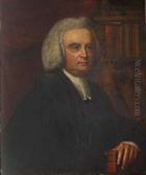 Portrait Of A Clergyman, In His Library Oil Painting by George Romney