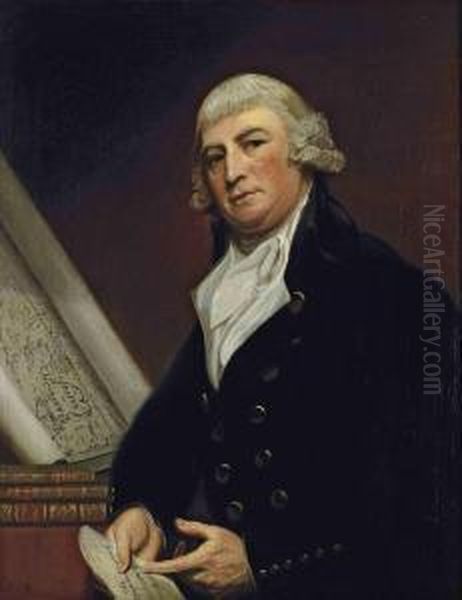 Portrait Of Sir William Fraser, Of Ledeclune (1737-1818) Oil Painting by George Romney