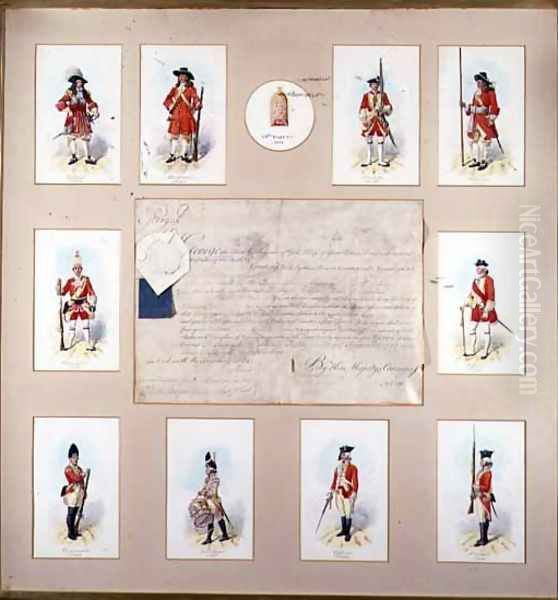 14th Regiment of Foot Oil Painting by Richard Simkin