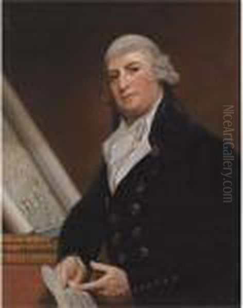 Portrait Of Sir William Fraser Oil Painting by George Romney