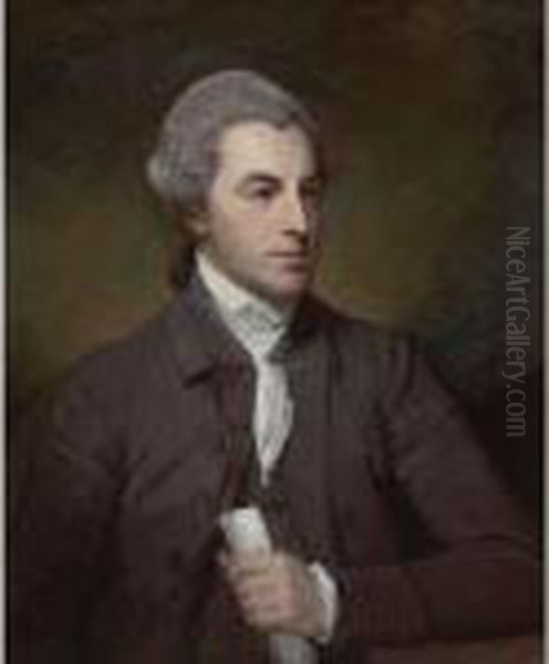 Portrait Of Mr. William Hayley Oil Painting by George Romney