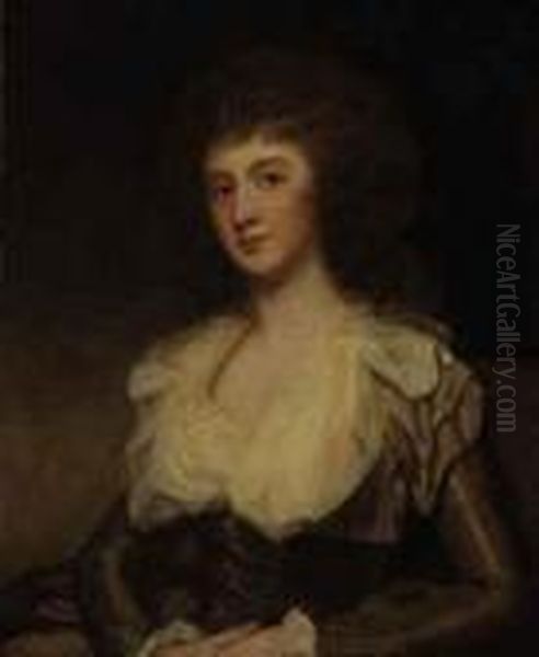 Portrait Of Mrs. Mary Pemberton, Half-length Oil Painting by George Romney