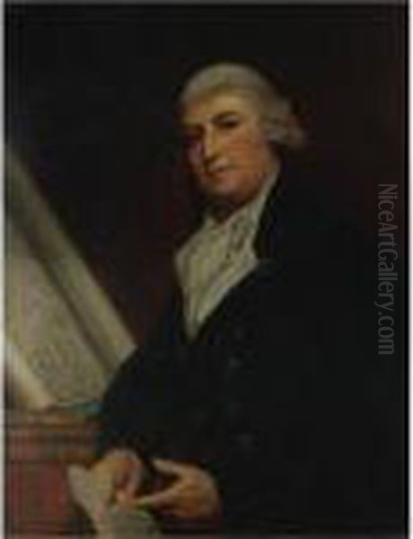 Portrait Of Sir William Fraser Oil Painting by George Romney