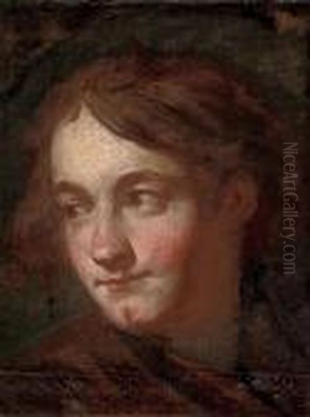 Head Study Of A Young Man Oil Painting by George Romney