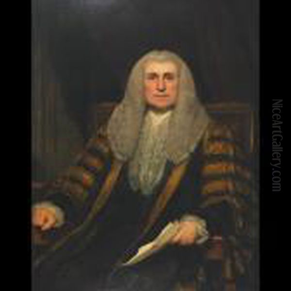 Rt. Hon. Edward Lord Thurlow Oil Painting by George Romney