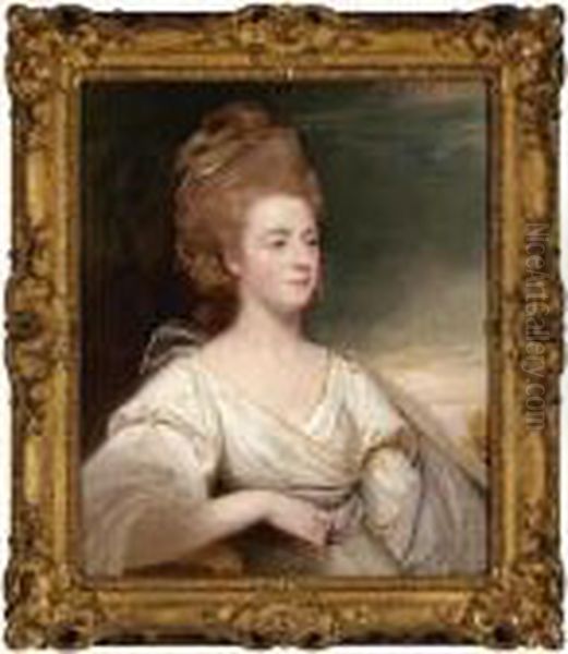 Portrait Of Judith Irving Oil Painting by George Romney