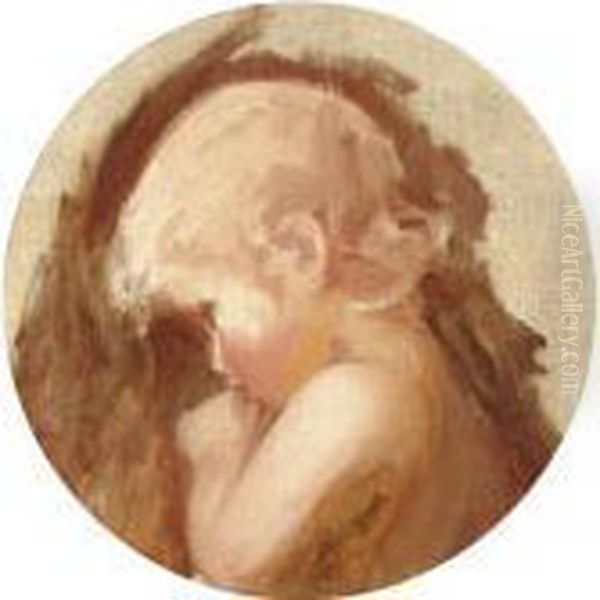 Study Of William George Spencer 
Cavendish, 6th Duke Of Devonshire (1790-1858) When A Child Oil Painting by George Romney