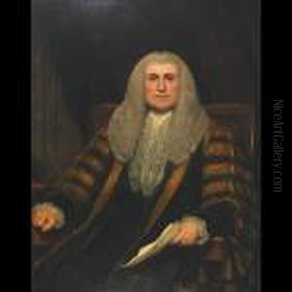 Rt.hon. Edward Lord Turlow, 1st Baron Thurlow Oil Painting by George Romney