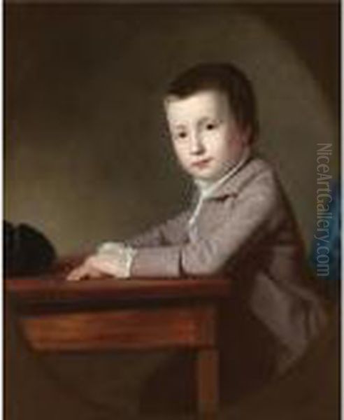 Portrait Of John Wells When A Boy Oil Painting by George Romney