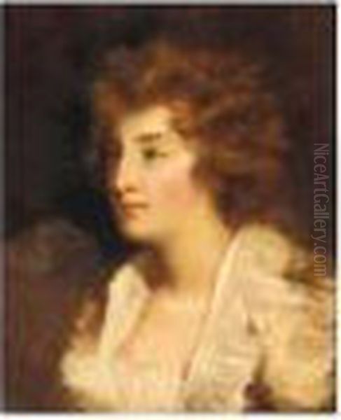 Portrait Of A Lady Oil Painting by George Romney