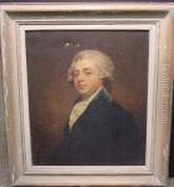 Portrait Of Sir Henry Watkins Dashwood Oil Painting by George Romney