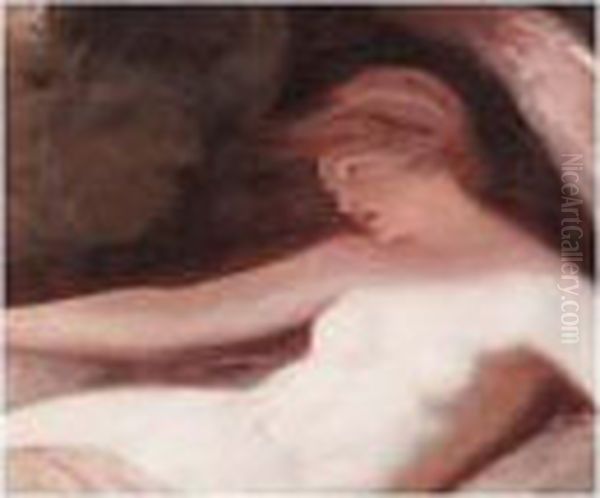 Reclining Female Nude Oil Painting by George Romney