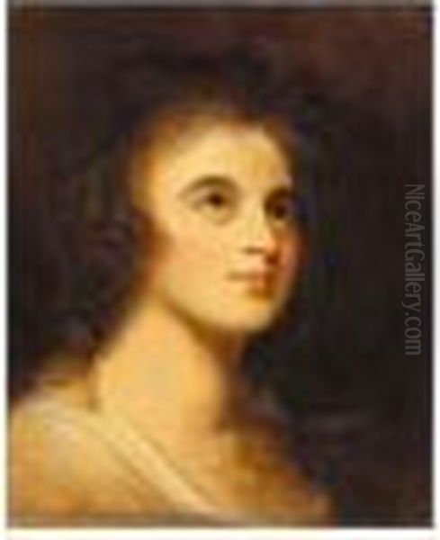 Portrait Of Emma Hamilton Oil Painting by George Romney