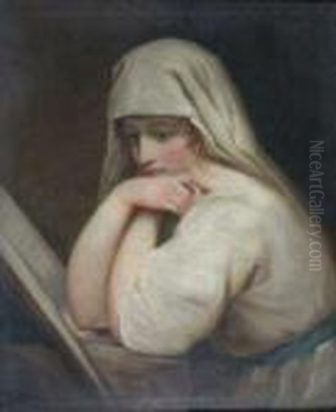 Lady Hamilton As A Sibyl Oil Painting by George Romney