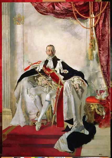 George V Oil Painting by Charles Sims