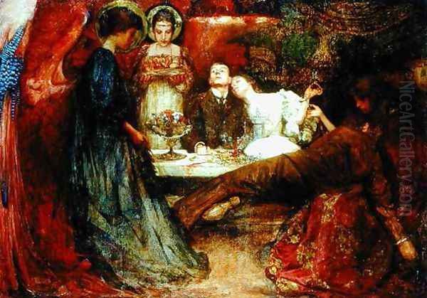 What are these to me and you who deeply drink of wine, 1895 Oil Painting by Charles Sims