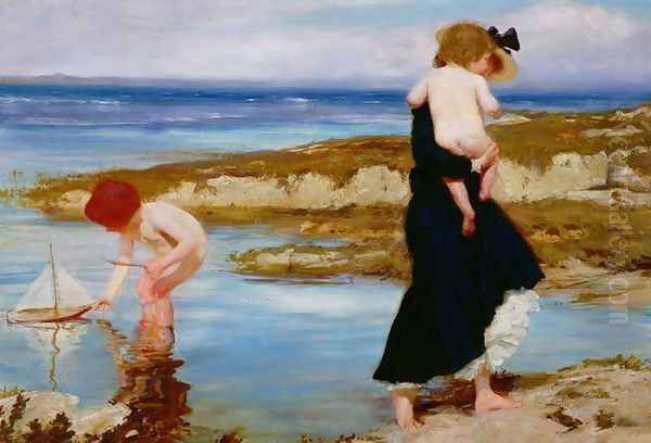 Water Babies, 1903 Oil Painting by Charles Sims