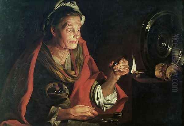 Avarice Oil Painting by Matthias Stomer