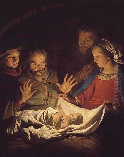 The Adoration of the Shepherds Oil Painting by Matthias Stomer