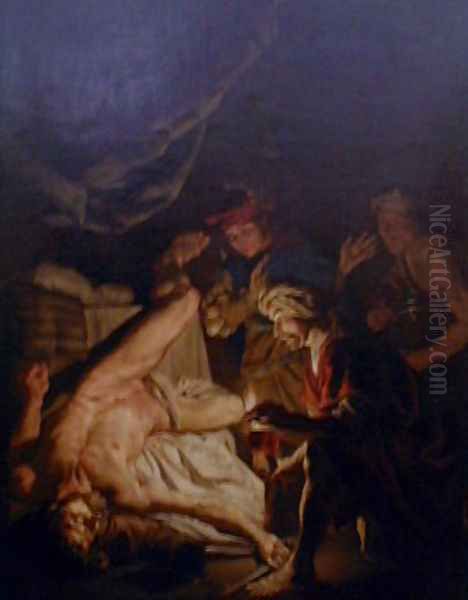 IL SUICIDIO DI CATONE LUTICENSE Oil Painting by Matthias Stomer