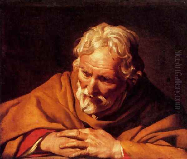 The Penitnet Saint Peter Oil Painting by Matthias Stomer